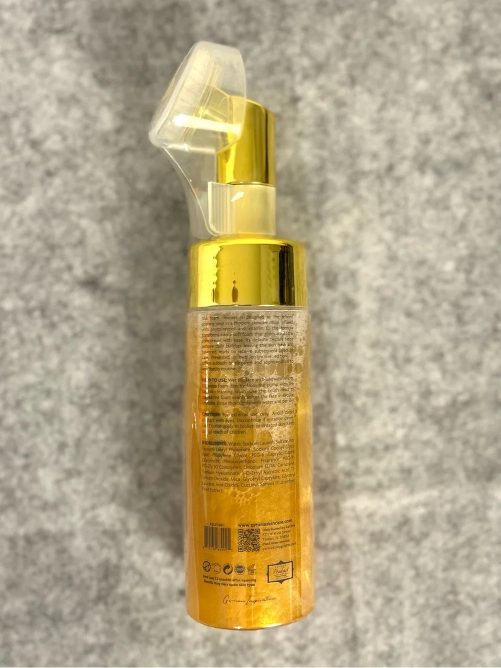 New Asturia Radiance Gold Foam Cleanser Infused with Phyto-Retinol & Vitamin C
